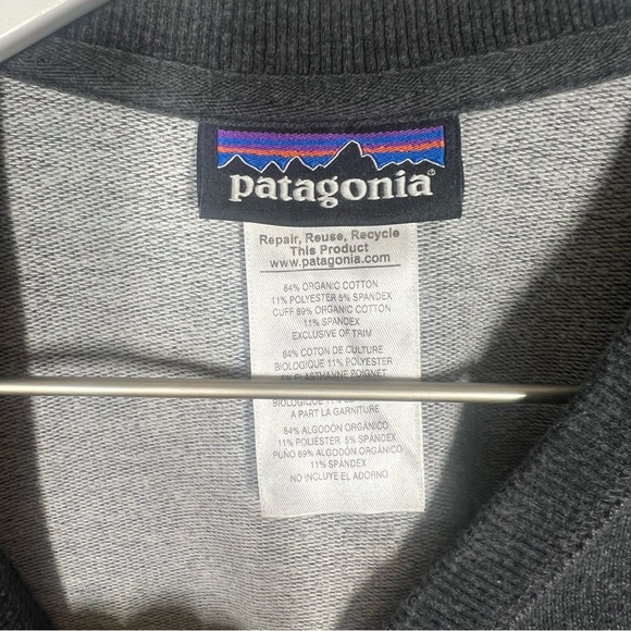 Patagonia Men’s Flying Fish Crewneck Gray Sweatshirt Size Large Outdoors Casual - Picture 5 of 9